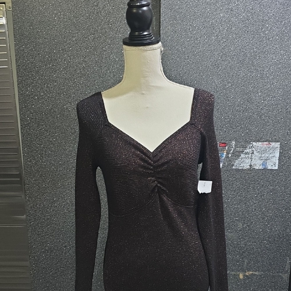 Sofia by Sofia Vergara Shimmering Black Top
